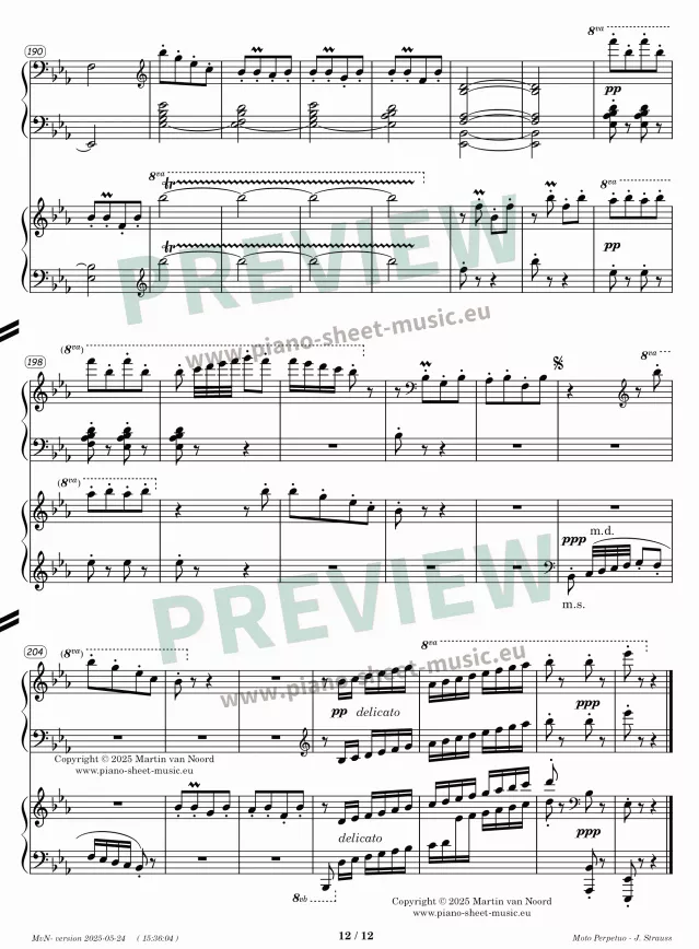 Strauss -Moto Perpetuo - for two pianos -PDF-page 12