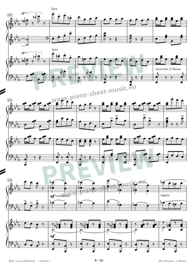 Strauss -Moto Perpetuo - for two pianos -PDF-page 8