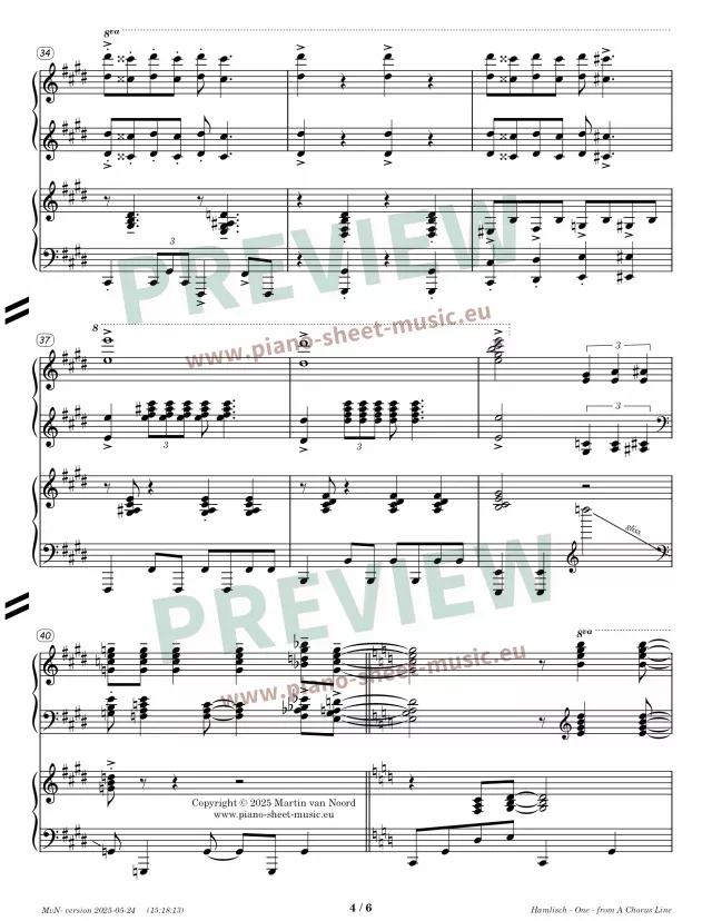 Hamlisch -One-Chorus Line - for two pianos -PDF-page 4