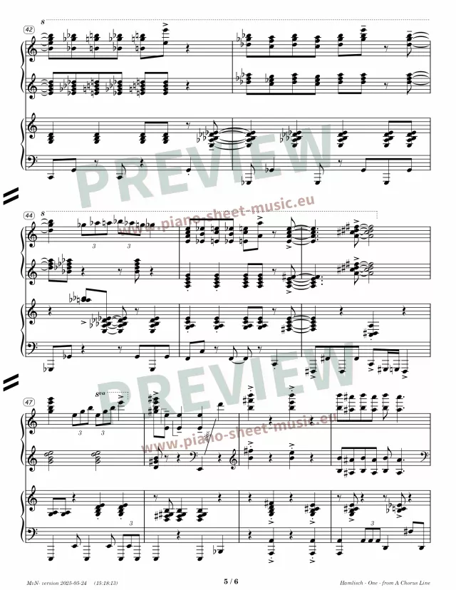 Hamlisch -One-Chorus Line - for two pianos -PDF-page 5