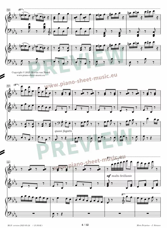 Strauss -Moto Perpetuo - for two pianos -PDF-page 4